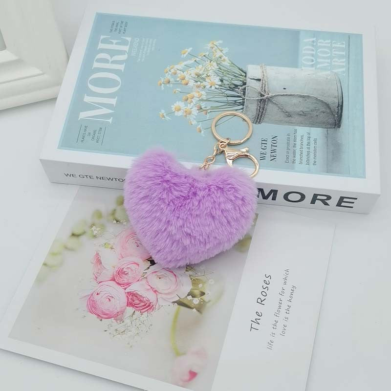 Wholesale Imitation Lazy Rabbit Fur Love Fur Ball Key Chain